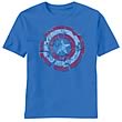 Captain America Glass Shield Blue T-Shirt